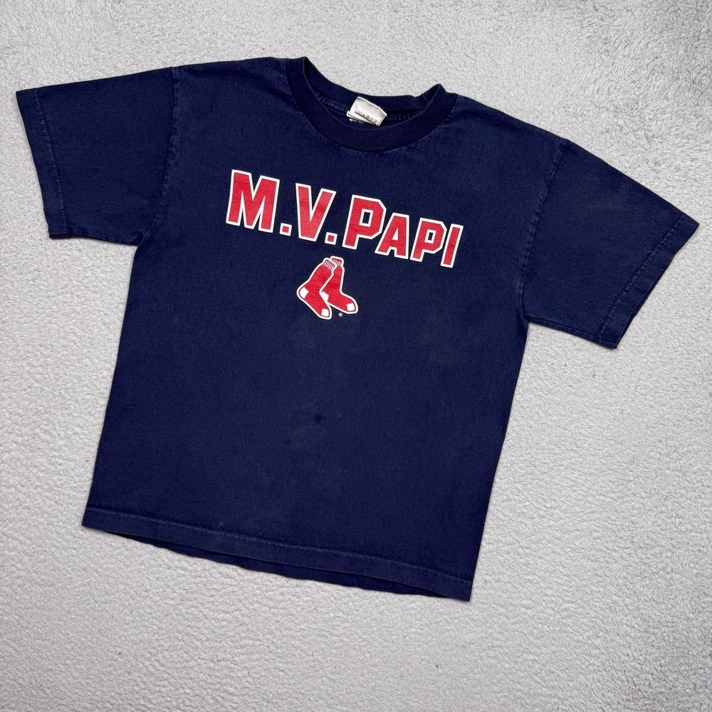 Kids Vintage Y2K Boston Red Sox David Ortiz MLB T-shirt